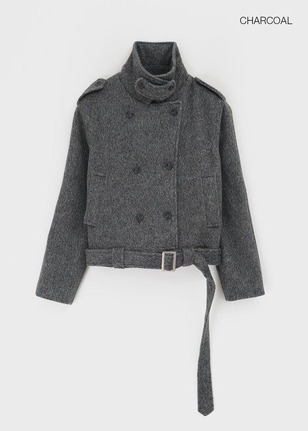 Lesoti Quilted Double Short Coat (Belt Set)