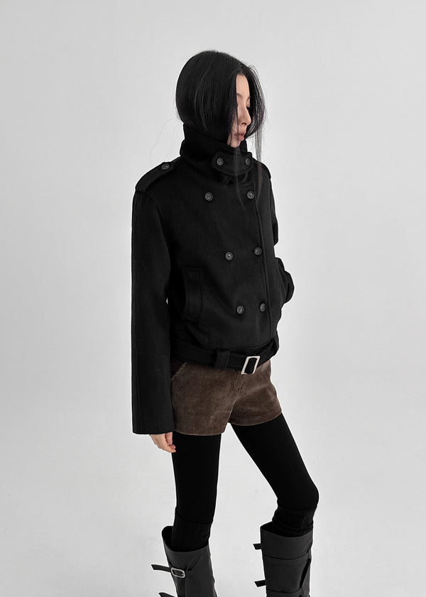 Lesoti Quilted Double Short Coat (Belt Set)