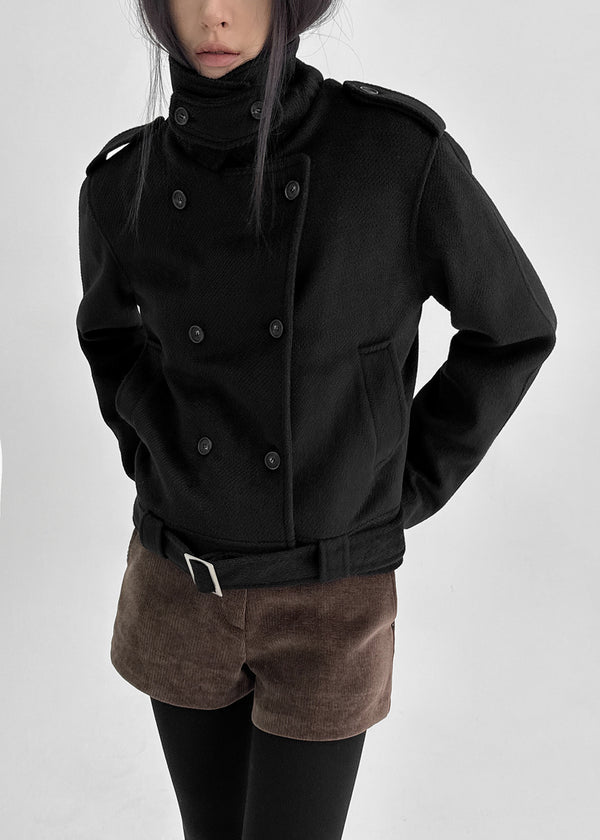 Lesoti Quilted Double Short Coat (Belt Set)