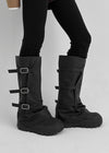 Serno Folding Buckle Leather Long Boots