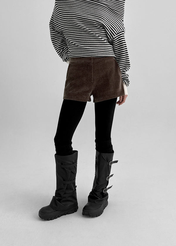 Serno Folding Buckle Leather Long Boots