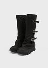 Serno Folding Buckle Leather Long Boots