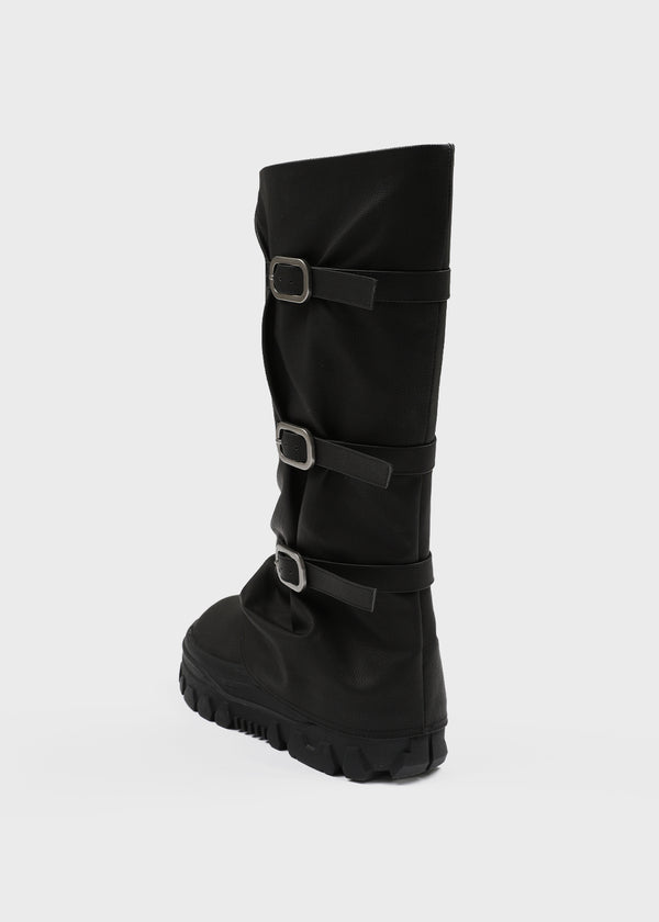 Serno Folding Buckle Leather Long Boots