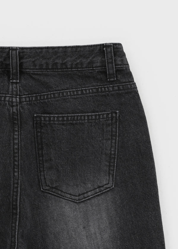 Nokel Fleece Bootcut Wide Denim Pants