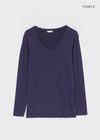 Belkir Wool V-neck Long Sleeve T-shirt