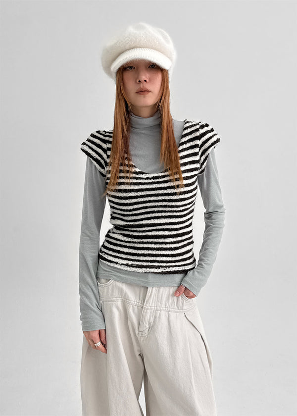 Helmon Stripe Unik Knit Short Sleeve T-shirt