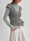 Helmon Stripe Unik Knit Short Sleeve T-shirt