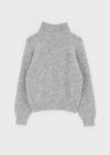 Paruding Button Wool High Neck Knit