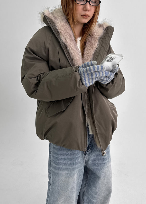 Calmit Stripe Wool Touch Gloves