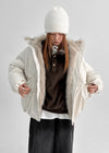 Leton Fur Padded Bomber Jacket