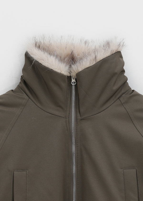 Leton Fur Padded Bomber Jacket