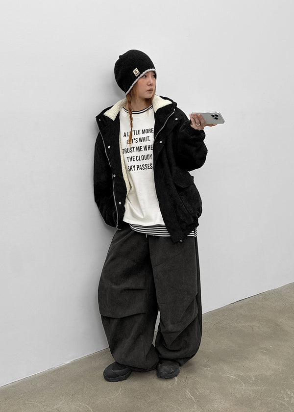 (UNISEX) Naples Corduroy Parachute Banding Pants