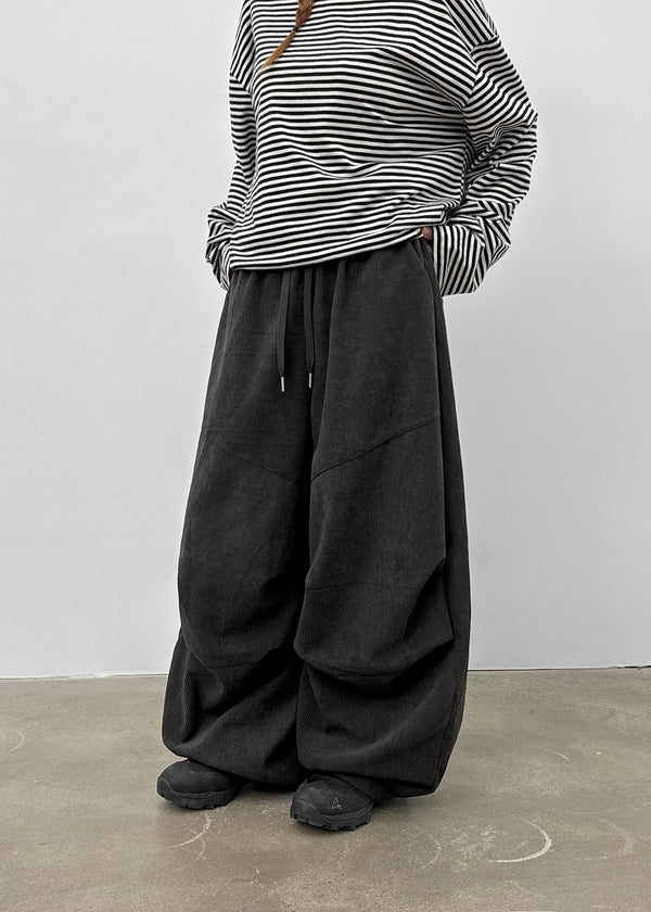 (UNISEX) Naples Corduroy Parachute Banding Pants