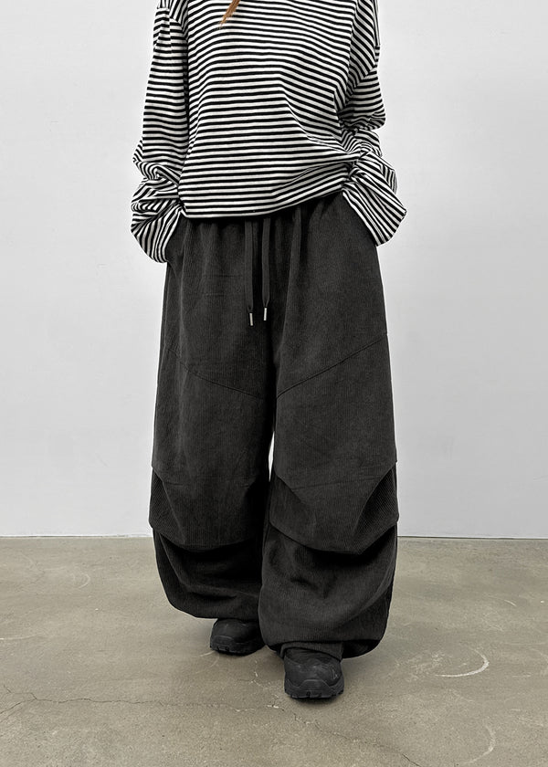 (UNISEX) Naples Corduroy Parachute Banding Pants