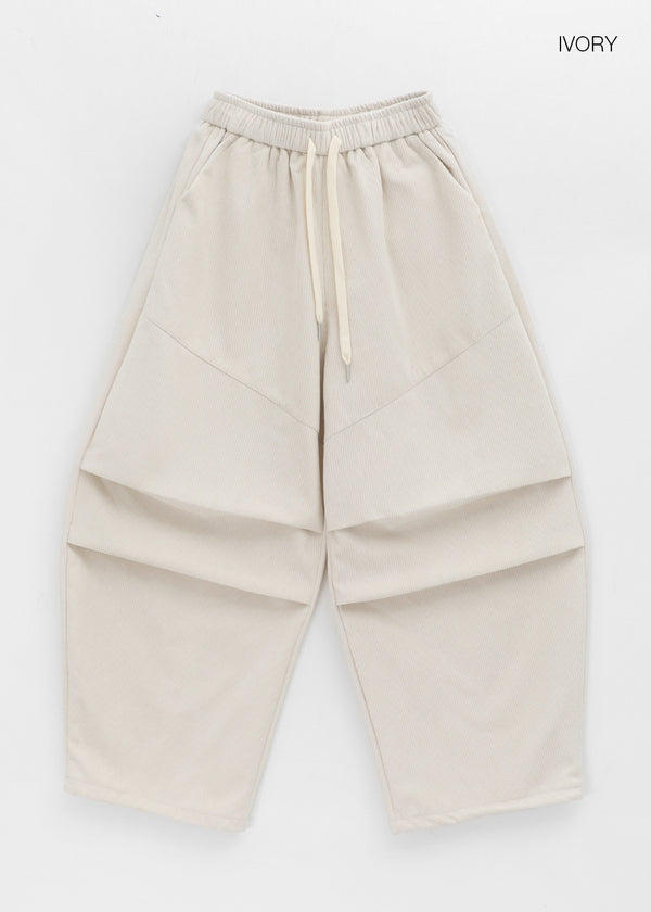 (UNISEX) Naples Corduroy Parachute Banding Pants