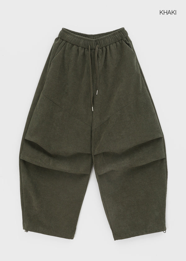 (UNISEX) Naples Corduroy Parachute Banding Pants