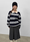 Parisian Striped Collar Wool Knit
