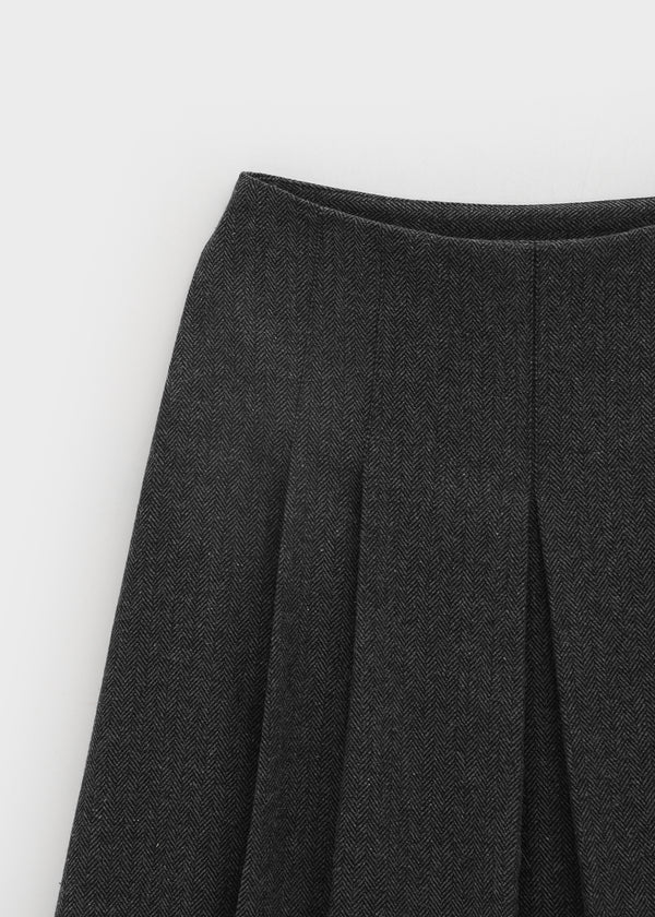 Cityeh Pleated Midi Skirt (50% Wool)