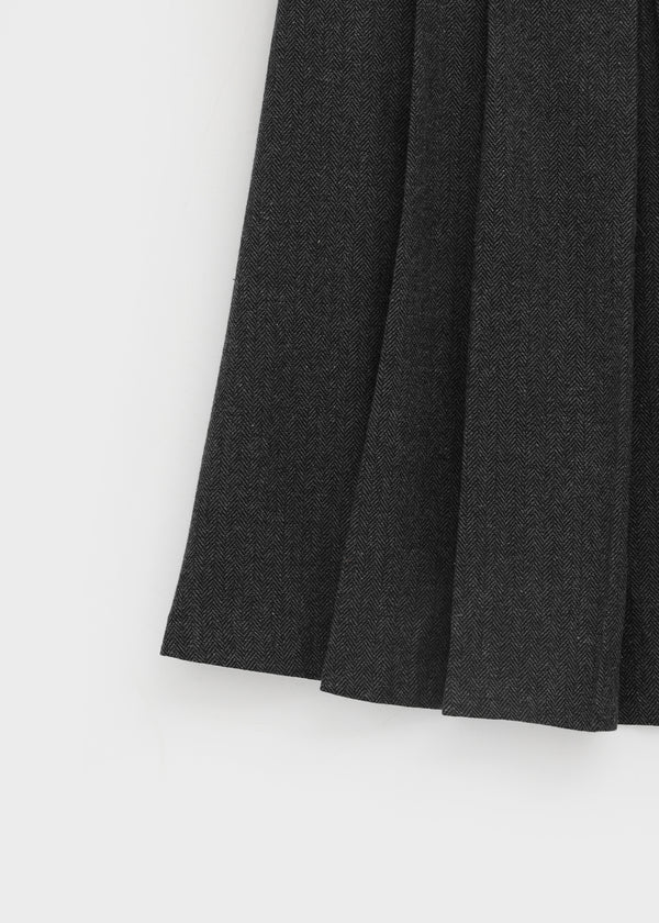 Cityeh Pleated Midi Skirt (50% Wool)