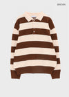 Parisian Striped Collar Wool Knit