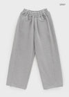 (UNISEX) Nojet Fleece Belt Wide Banding Pants