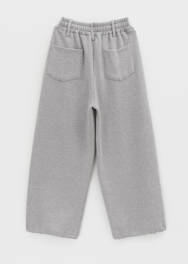 (UNISEX) Nojet Fleece Belt Wide Banding Pants