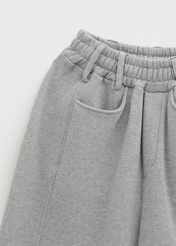 (UNISEX) Nojet Fleece Belt Wide Banding Pants