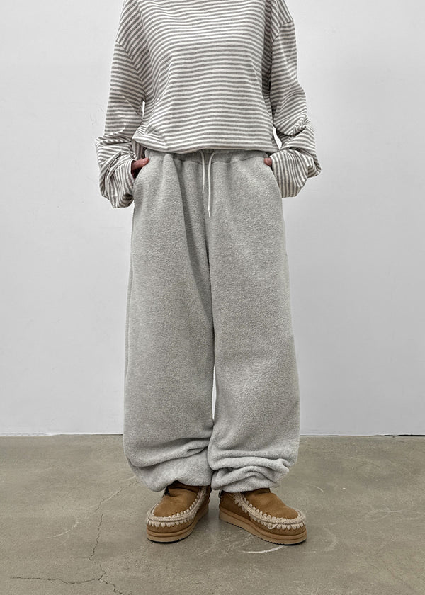 Shaunte Fleece String Banding Pants (Set Available)