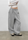 Delaying Cut-out Fleece String Pants