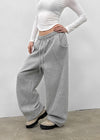 Delaying Cut-out Fleece String Pants