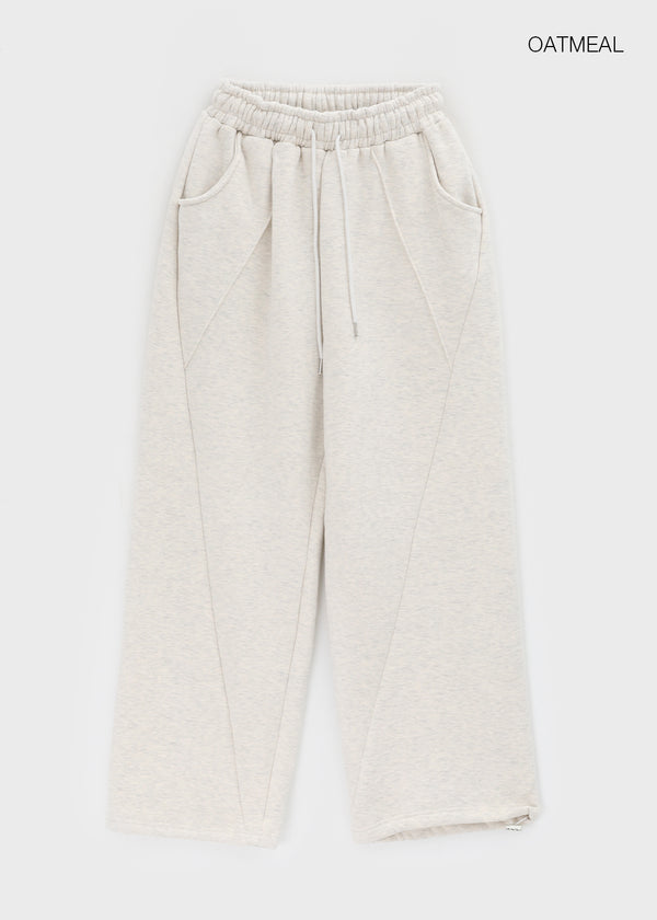 Delaying Cut-out Fleece String Pants