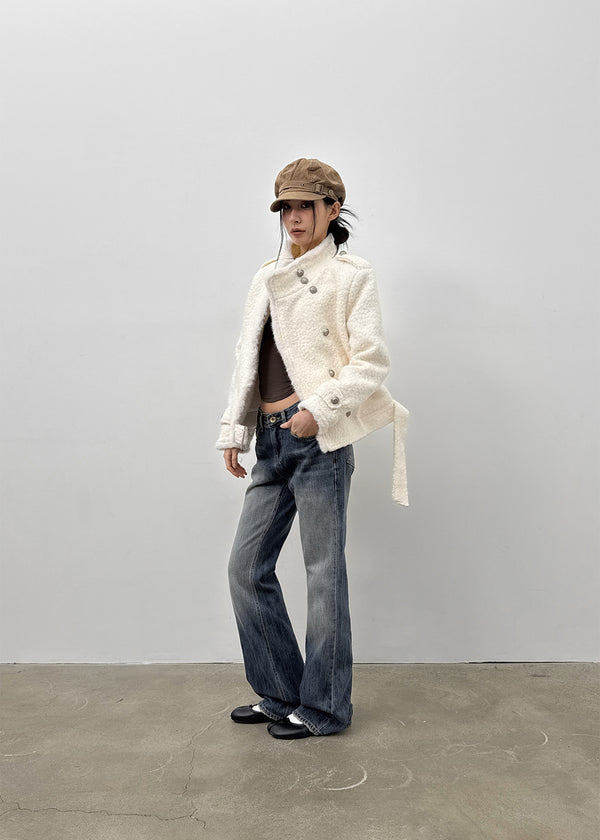 Cash Wong Washed Bootcut Denim Pants