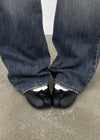 Cash Wong Washed Bootcut Denim Pants