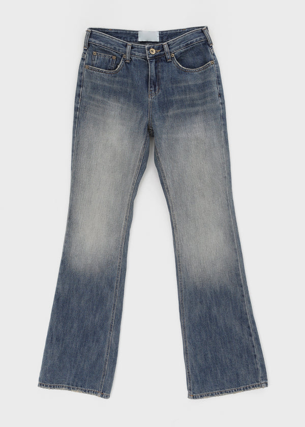 Cash Wong Washed Bootcut Denim Pants