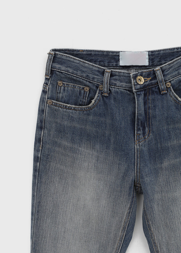 Cash Wong Washed Bootcut Denim Pants