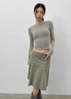 Walong Peach Skin Fit Tencel Long Sleeve T-shirt (40% Wool)