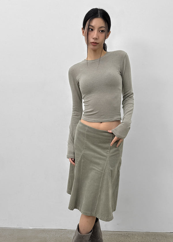 Walong Peach Skin Fit Tencel Long Sleeve T-shirt (40% Wool)