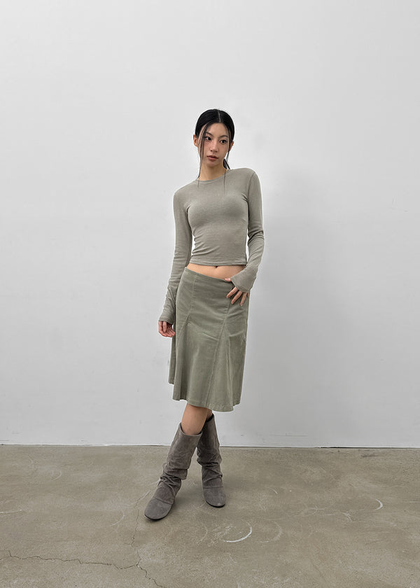 Walong Peach Skin Fit Tencel Long Sleeve T-shirt (40% Wool)