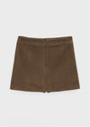 Dingko Suede Tension Slit Mini Skirt Pants