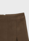 Dingko Suede Tension Slit Mini Skirt Pants