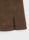Dingko Suede Tension Slit Mini Skirt Pants