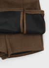 Dingko Suede Tension Slit Mini Skirt Pants