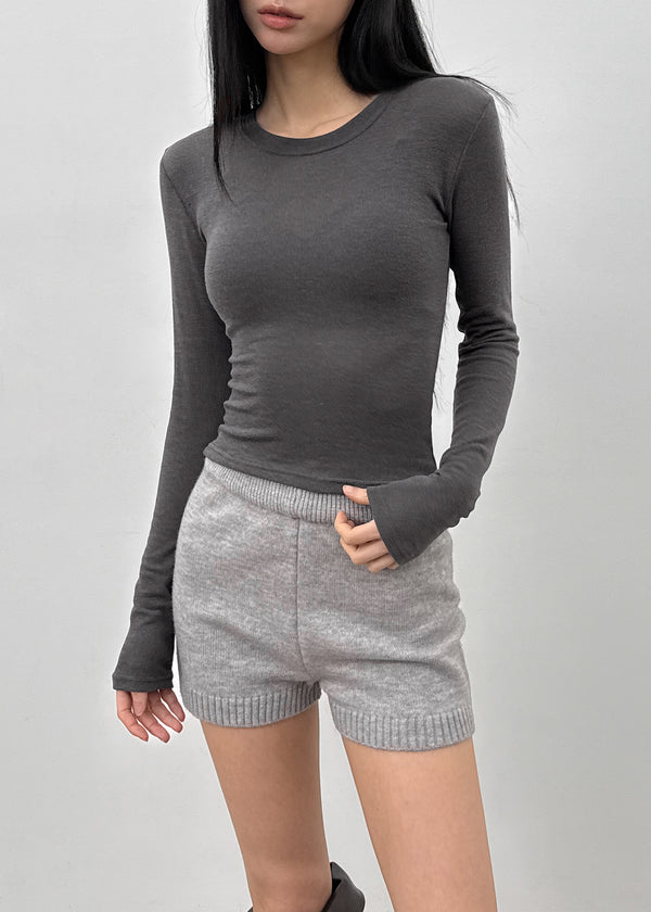 Walong Peach Skin Fit Tencel Long Sleeve T-shirt (40% Wool)
