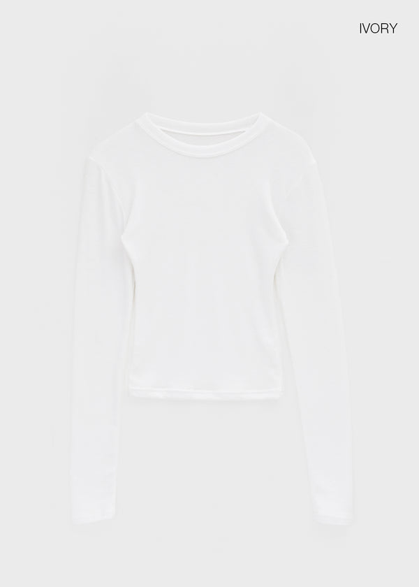 Walong Peach Skin Fit Tencel Long Sleeve T-shirt (40% Wool)