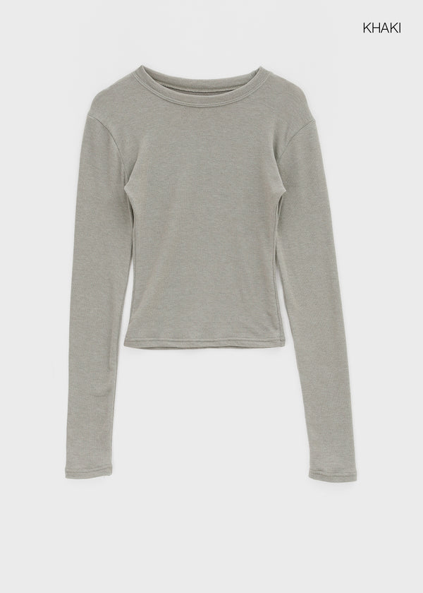 Walong Peach Skin Fit Tencel Long Sleeve T-shirt (40% Wool)