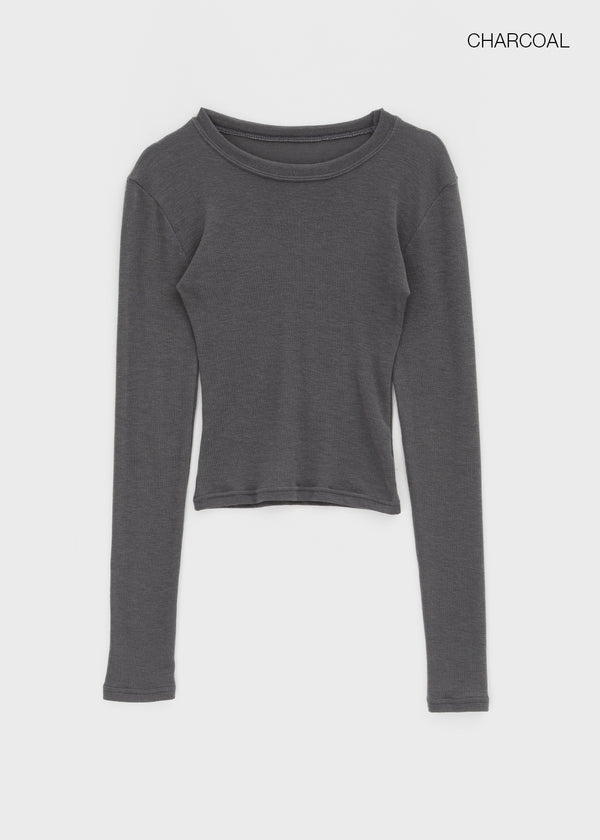Walong Peach Skin Fit Tencel Long Sleeve T-shirt (40% Wool)