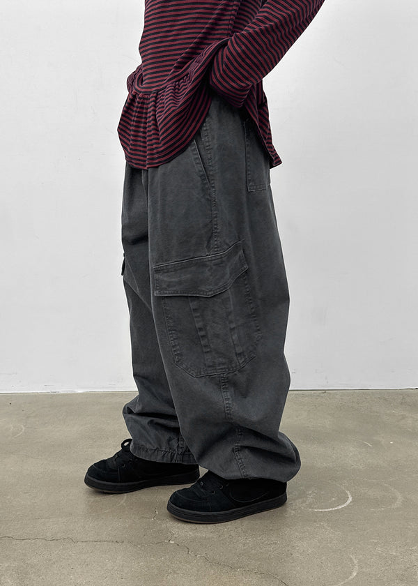 (UNISEX) Epsol Balloon Washing Cargo Banding Pants