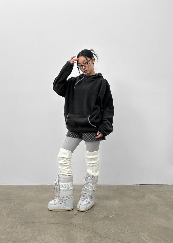 Bulpen High Neck Zipper Fleece Hoodie