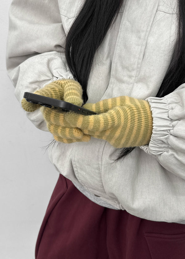 Calmit Stripe Wool Touch Gloves