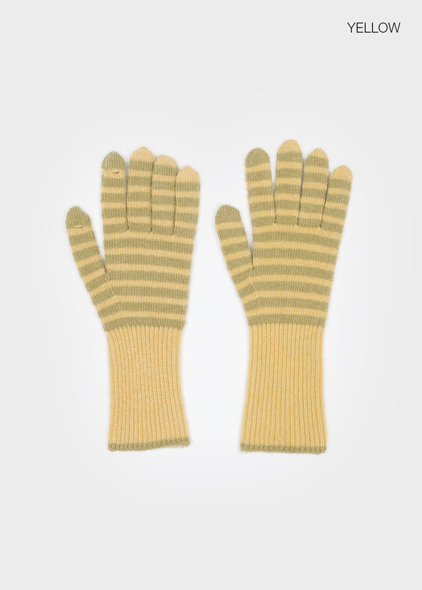 Calmit Stripe Wool Touch Gloves
